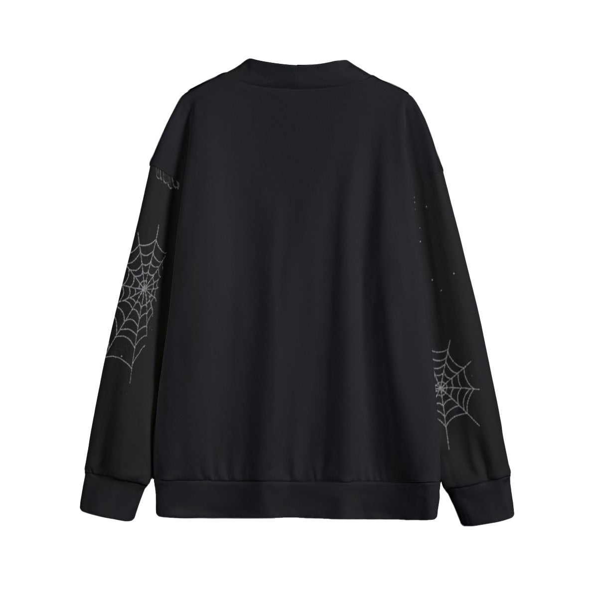 Ravens Moons and Spiderwebs V-neck Button Up Cardigan