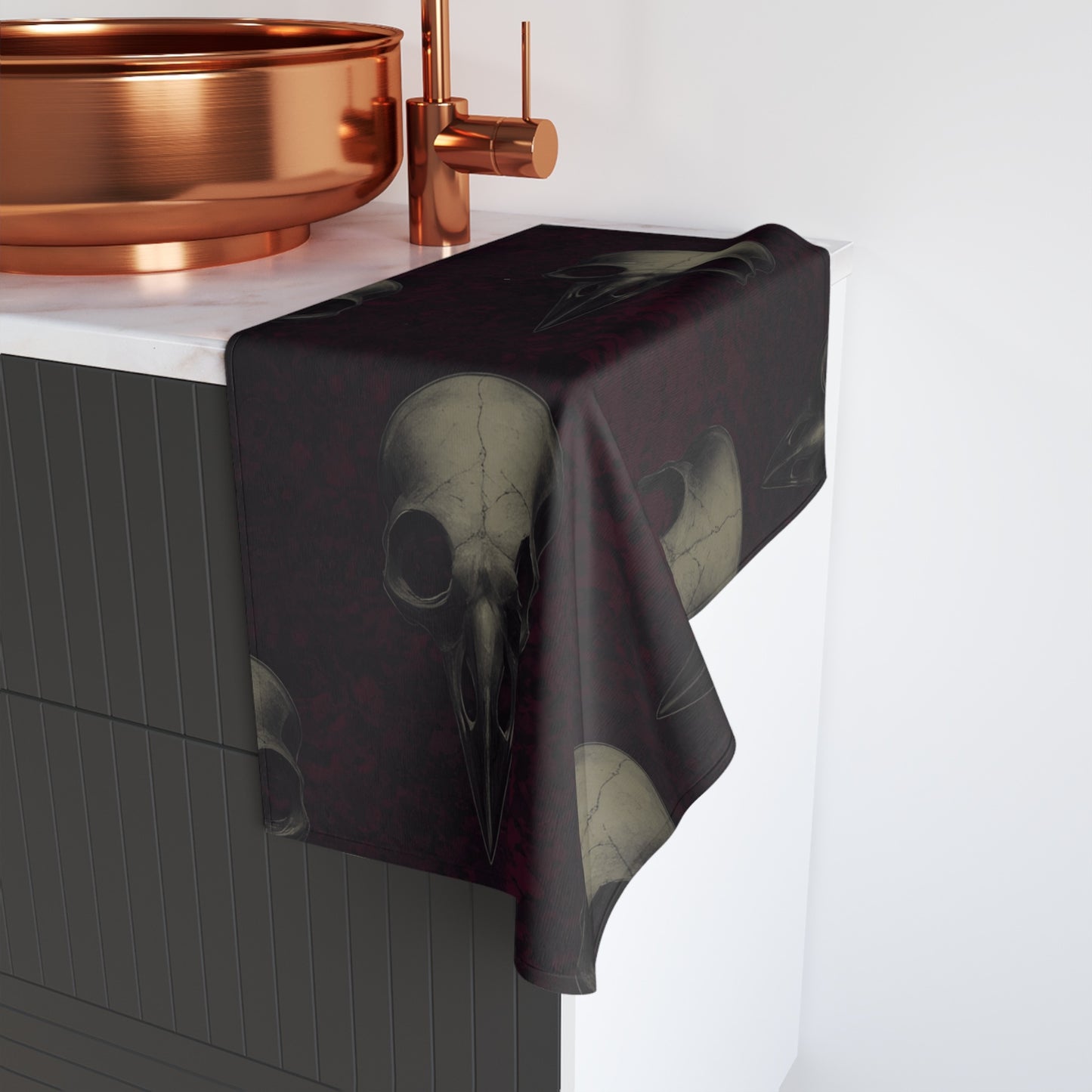 Raven Skulls Hand Towel