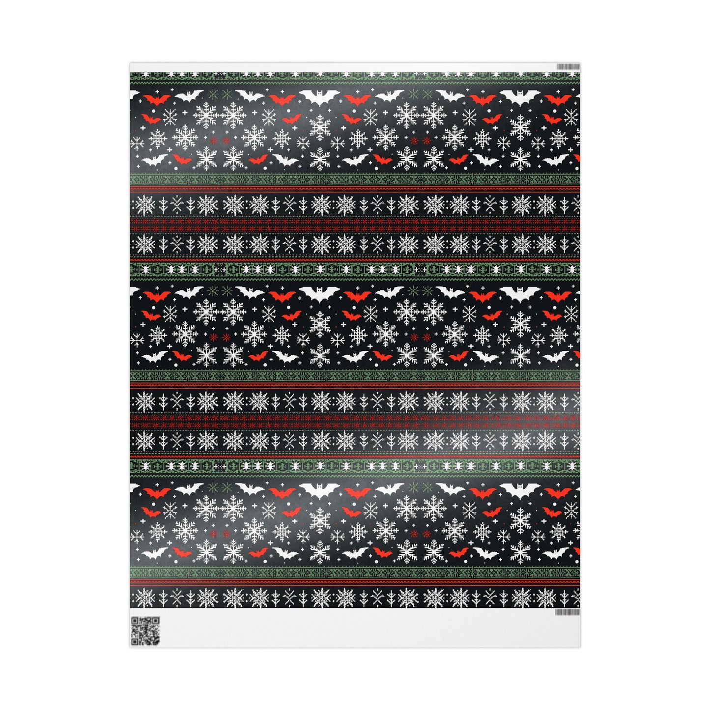 Bats and Snowflakes Wrapping PaperHome DecorVTZdesigns30" x 180"MatteChristmasDecorFestive