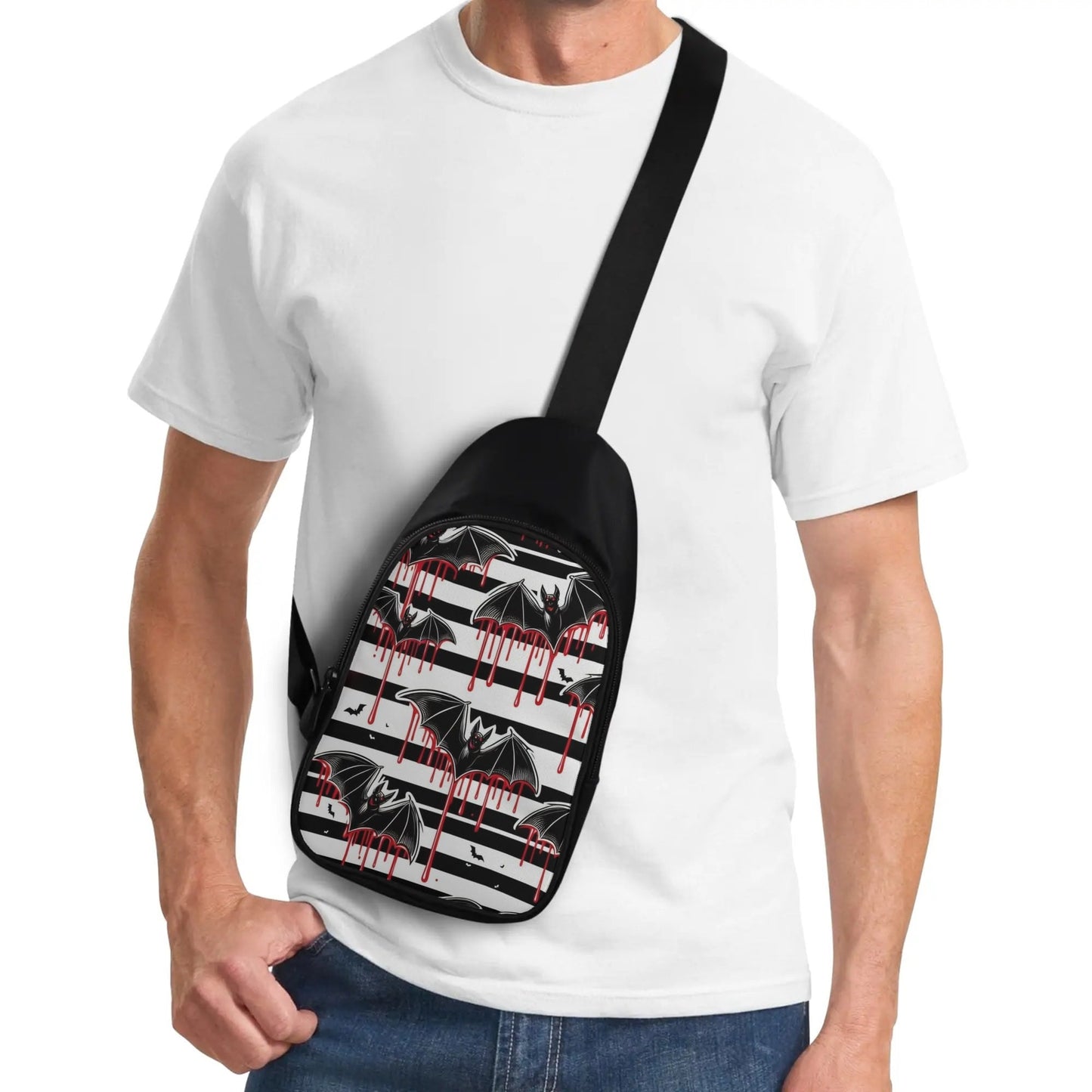 Bloody Bats and Stripes Chest BagVTZdesignsbagbatbats