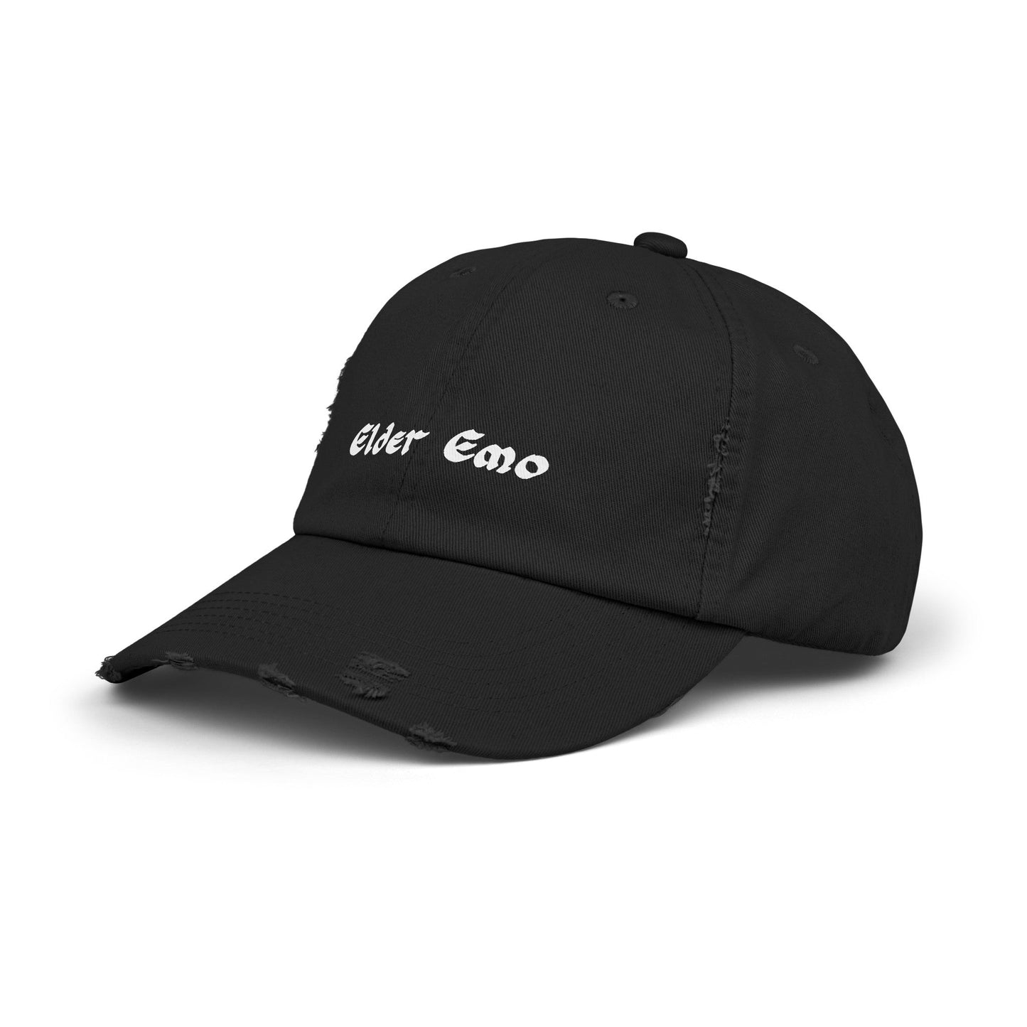 Elder Emo Distressed HatHatsVTZdesignsBlackOne sizeAccessoriesbaseball capbaseball hat