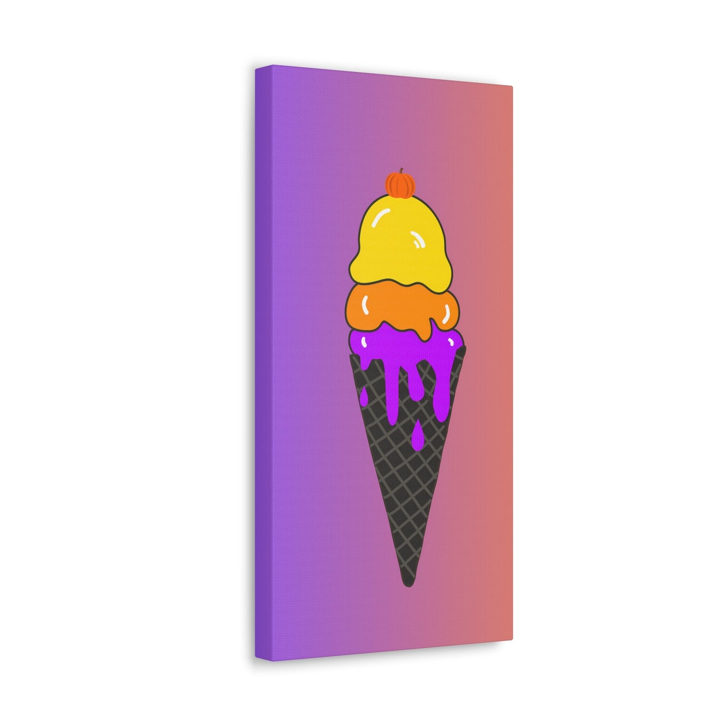 Halloween Ice Cream Cone Canvas Gallery Wrap Wall ArtCanvasVTZdesigns10″ x 20″Premium Gallery Wraps (1.25″)Art & Wall DecorCanvasFall Picks