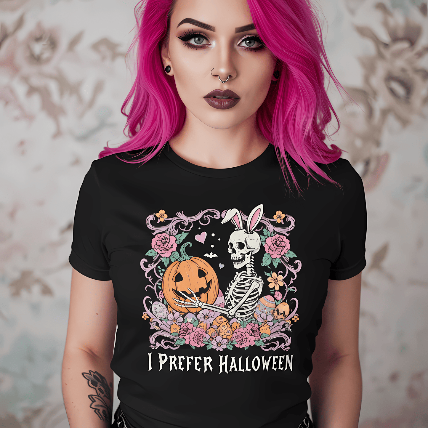 I Prefer Halloween Tee ShirtT-ShirtVTZdesignsBlackXSclothesclothingCotton