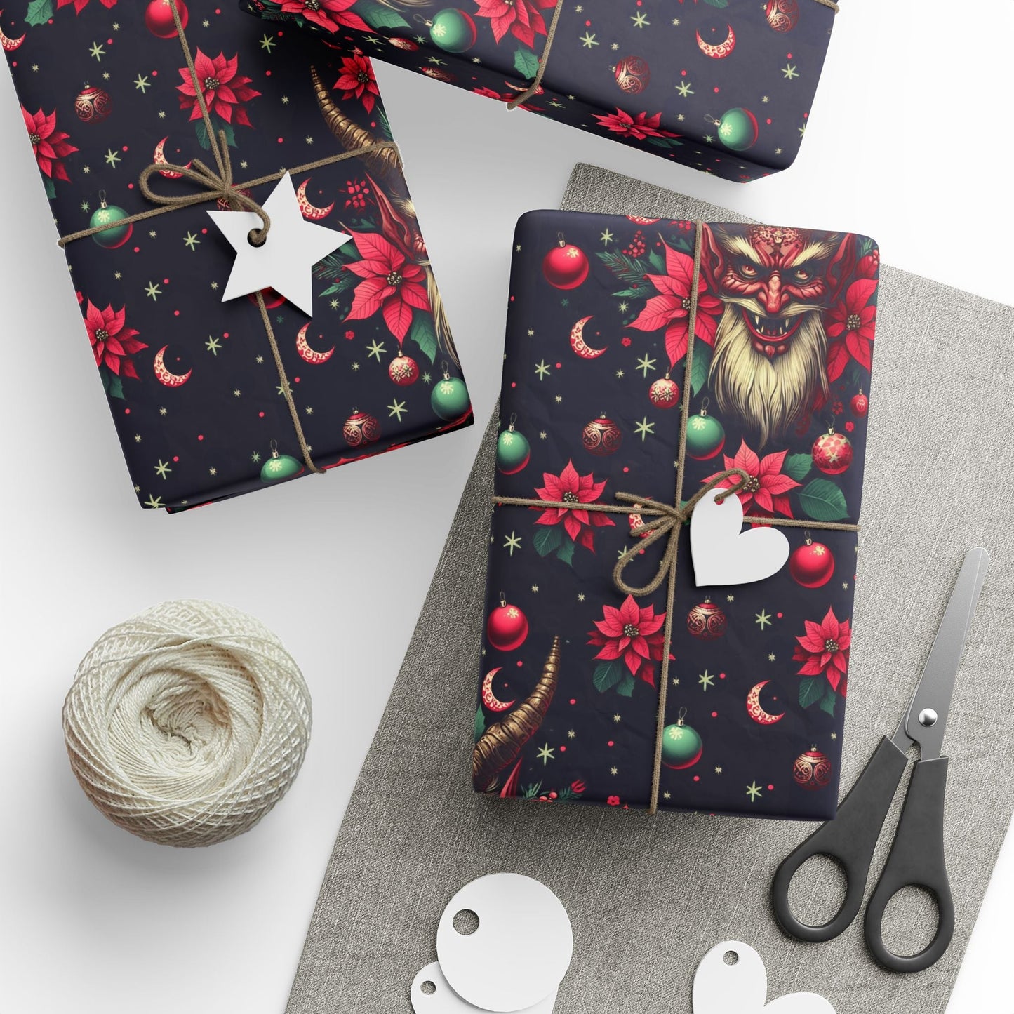 Krampus Wrapping PaperHome DecorVTZdesigns30" x 180"MatteChristmasDecorFestive