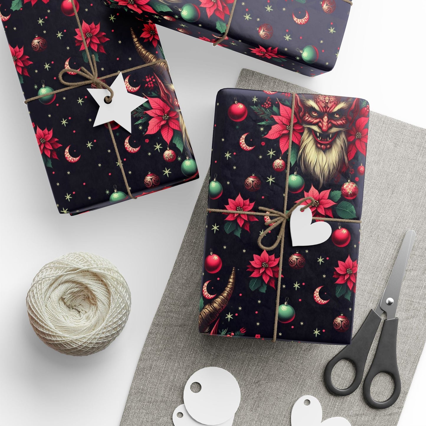 Krampus Wrapping PaperHome DecorVTZdesigns30" x 180"MatteChristmasDecorFestive