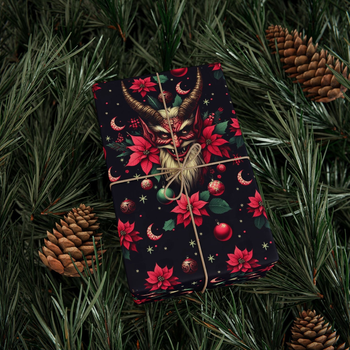 Krampus Wrapping PaperHome DecorVTZdesigns30'' x 72''MatteChristmasDecorFestive