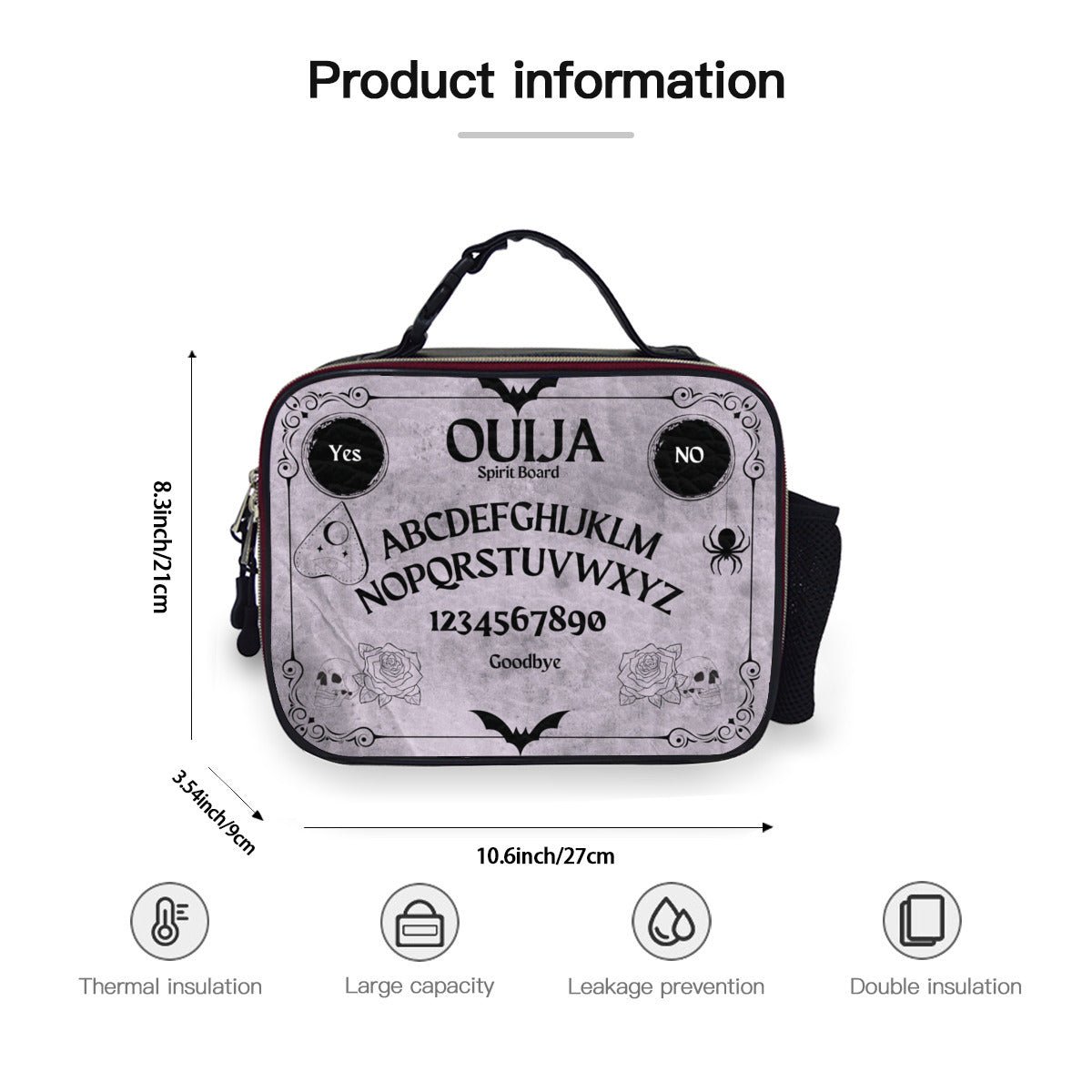 Ouija Board Lunch BagVTZdesignsBlackOne sizebagBagsgoth