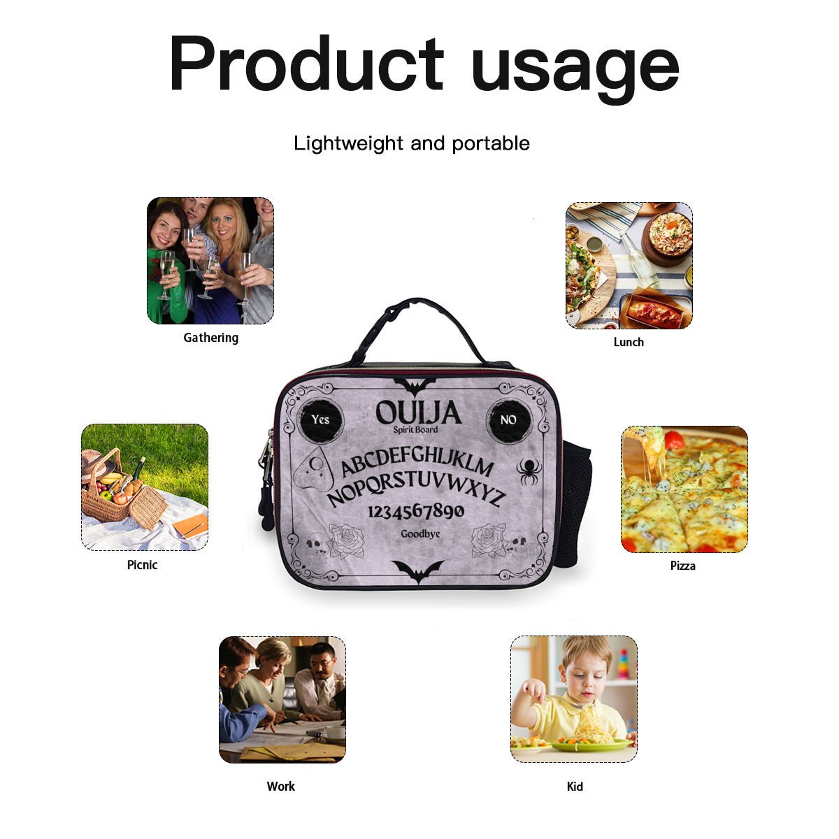 Ouija Board Lunch BagVTZdesignsBlackOne sizebagBagsgoth