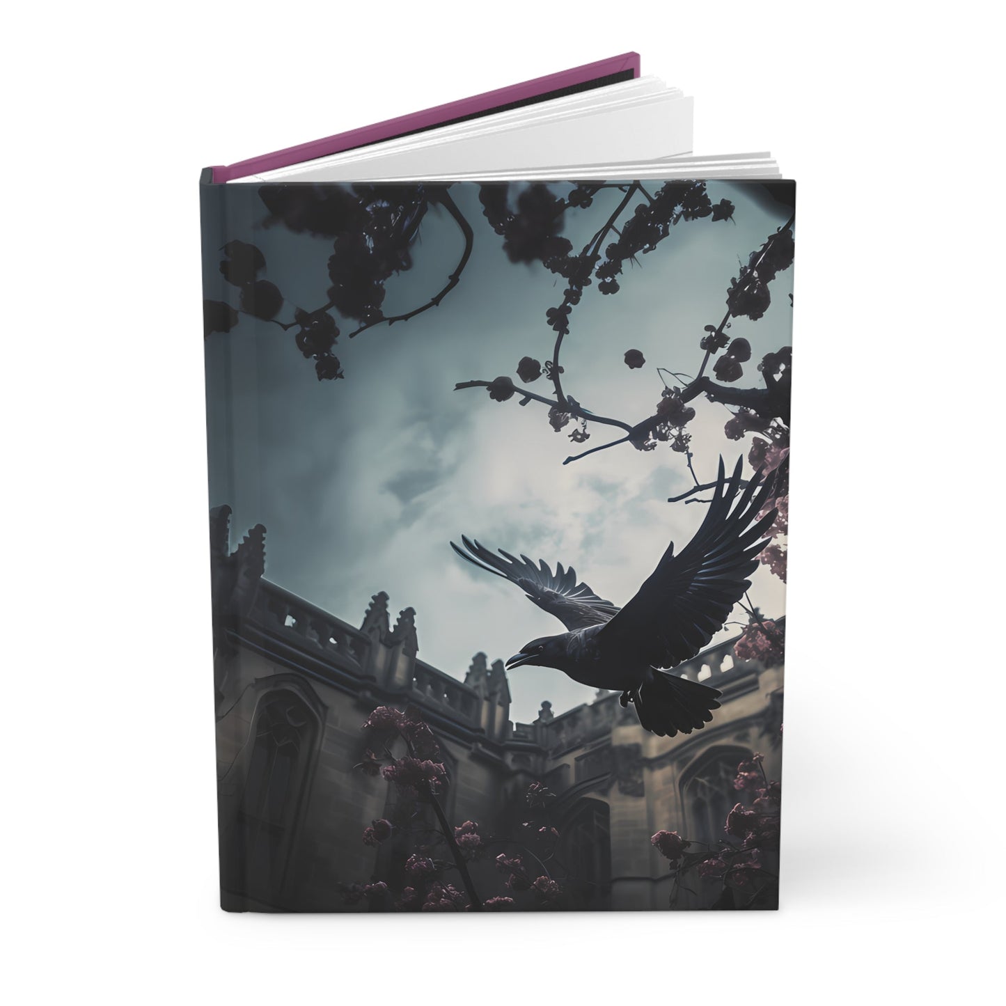 Raven Flying Matte Hardcover JournalPaper productsVTZdesignsJournalBack - to - Schoolcastlecrow