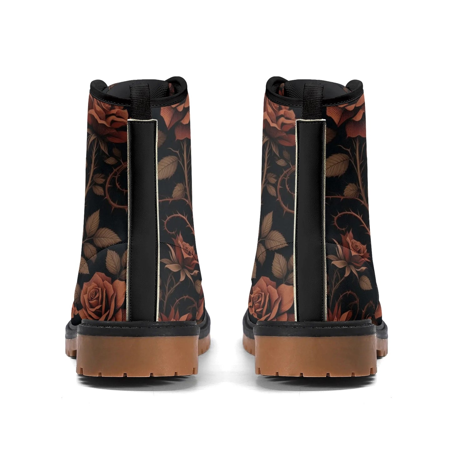 Rose Vines Leather BootsShoesVTZdesignsUS5 (EU35)aestheticbootbrown