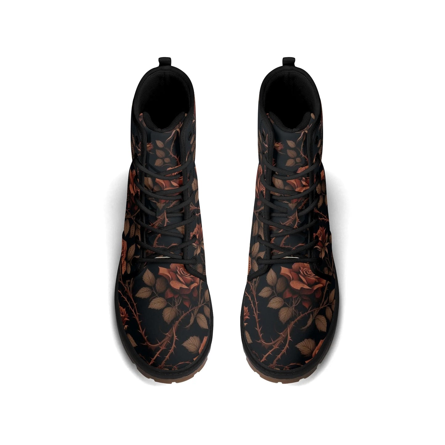 Rose Vines Leather BootsShoesVTZdesignsUS5 (EU35)aestheticbootbrown