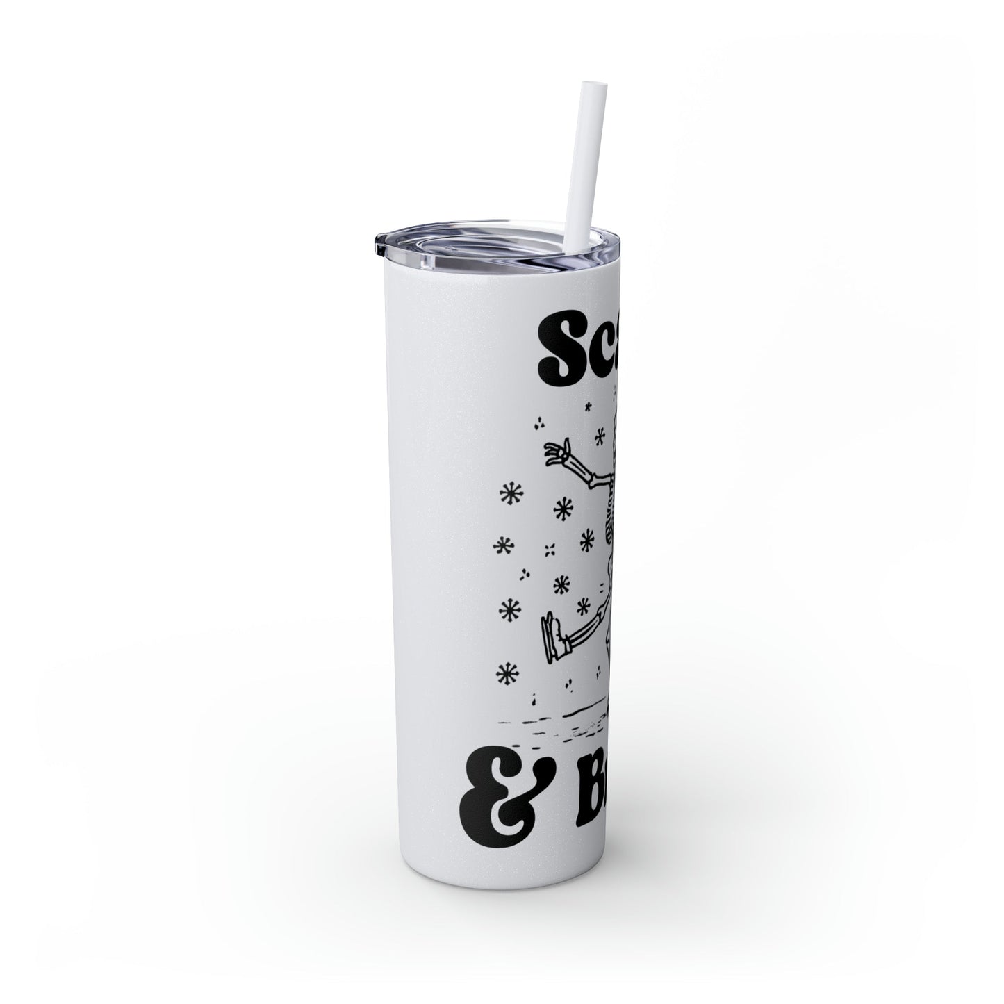 Scary and Bright Skinny Tumbler with Straw, 20ozMugVTZdesignsGlossyGlitter Iceberg20oz20 ozBottles & Tumblerschristmas