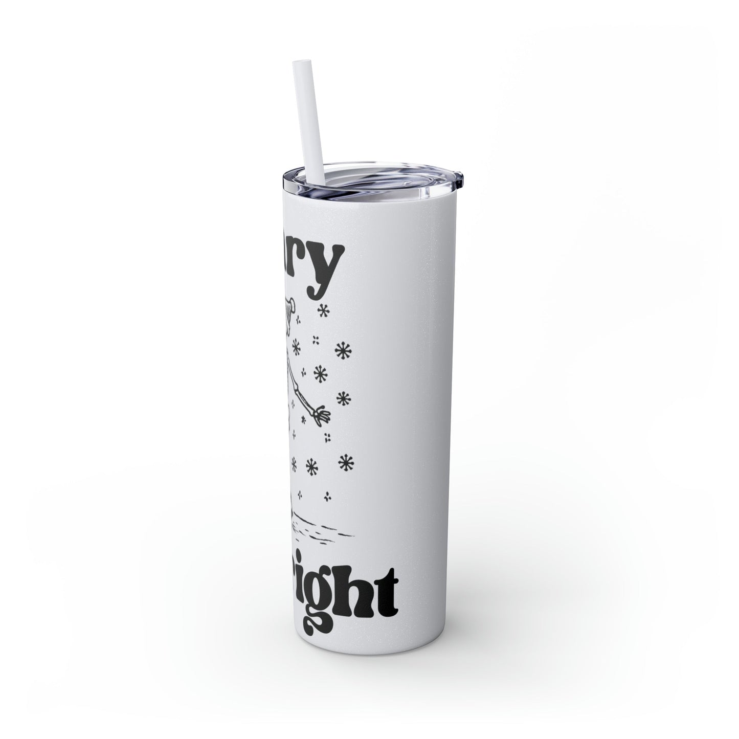 Scary and Bright Skinny Tumbler with Straw, 20ozMugVTZdesignsGlossyGlitter Iceberg20oz20 ozBottles & Tumblerschristmas