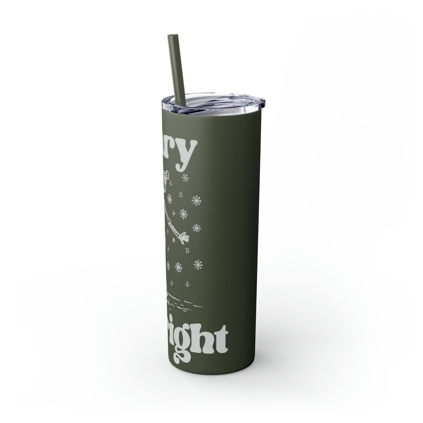 Scary and Bright Skinny Tumbler with Straw, 20ozMugVTZdesignsGlossyGlitter Iceberg20oz20 ozBottles & Tumblerschristmas