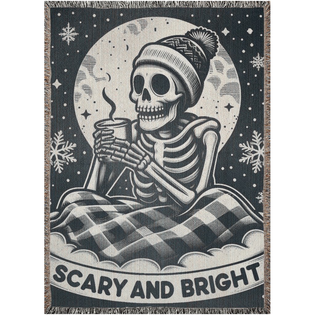 Scary and Bright Woven Blanket Tapestry ThrowblanketVTZdesigns52x37 inchGraphicsblanketblanketschristmas