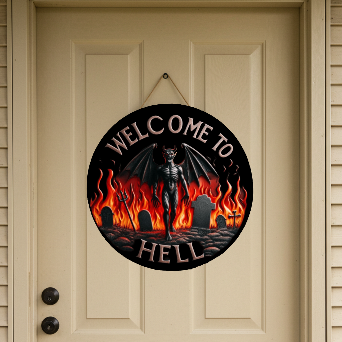 Welcome to Hell 12" Wood Sign