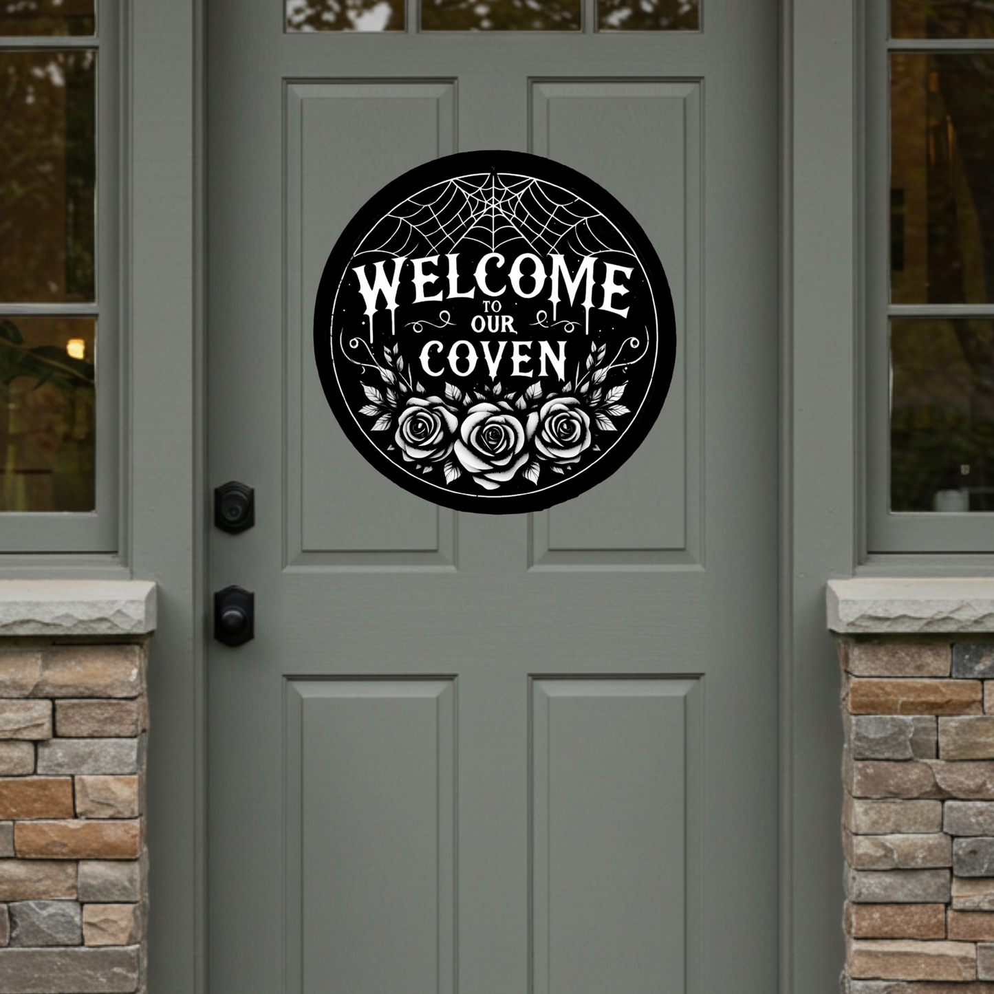 Welcome To Our Coven 12" Wood Sign