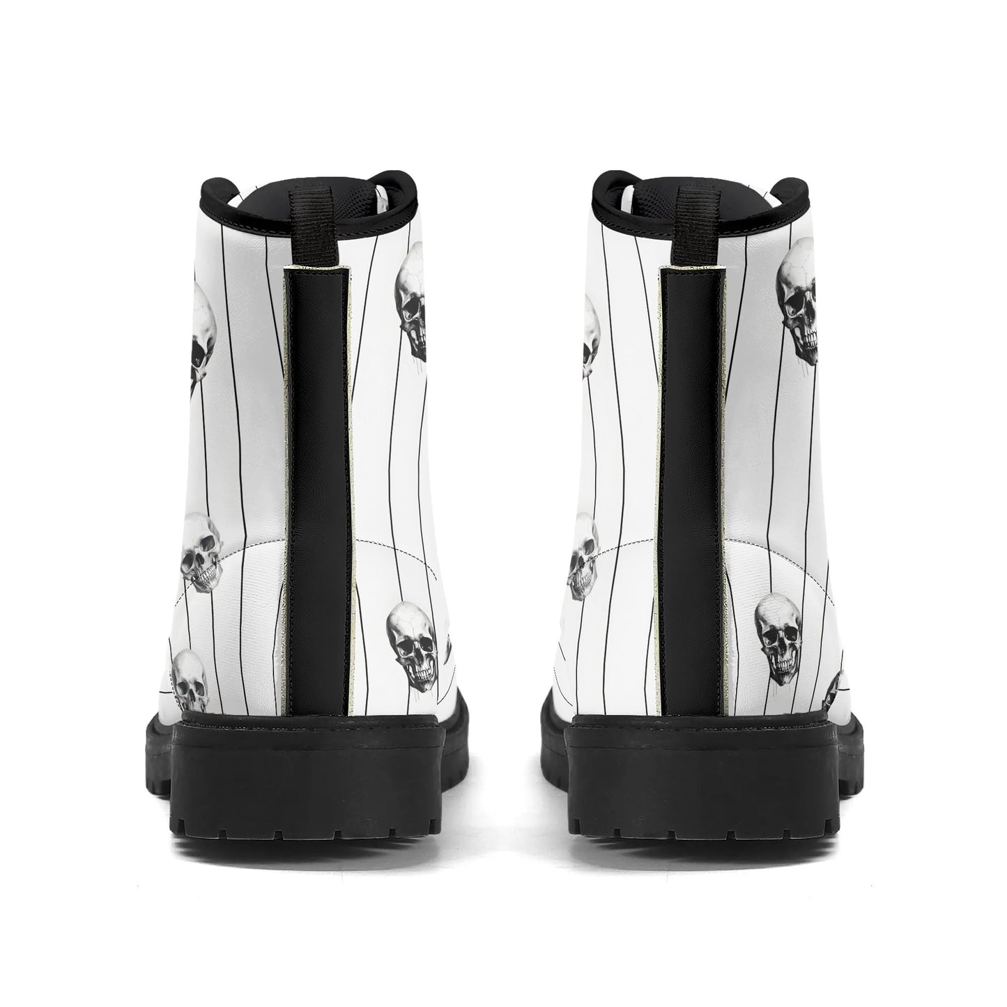 Skulls and Stripes Leather BootsShoesVTZdesignsUS5 (EU35)bootscombatcombat boots