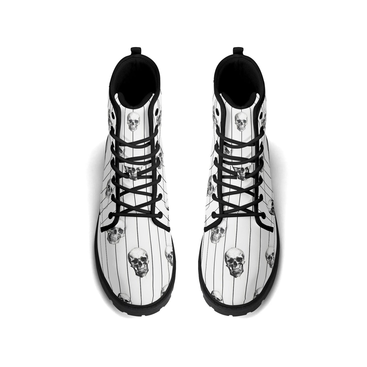 Skulls and Stripes Leather BootsShoesVTZdesignsUS5 (EU35)bootscombatcombat boots