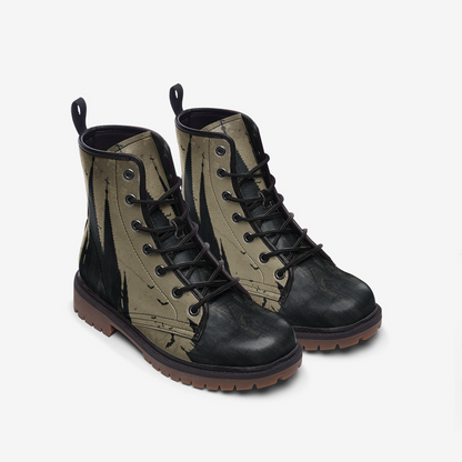 Gothic Cathedral With Bats Combat Boots