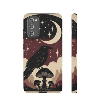 Raven On Mushroom Tough Phone Case For iPhone Samsung GooglePhone CaseVTZdesignsSamsung Galaxy S20 FEMatteAccessoriescottage corecottagecore