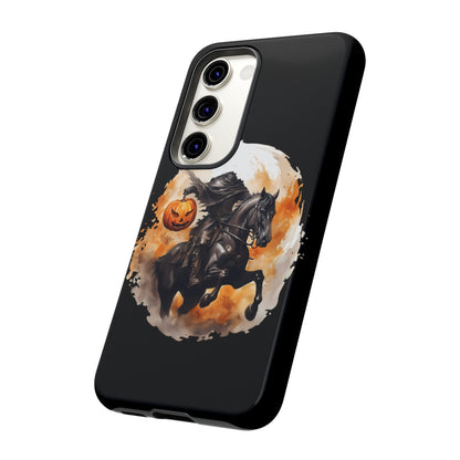 Headless Horseman Pumpkin Head Tough Phone Case for iPhone Samsung Google