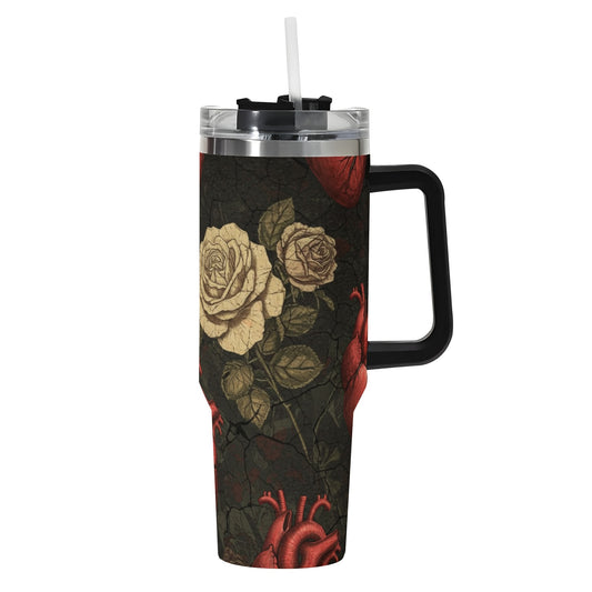 Anatomical Hearts and Roses 40oz Tumbler
