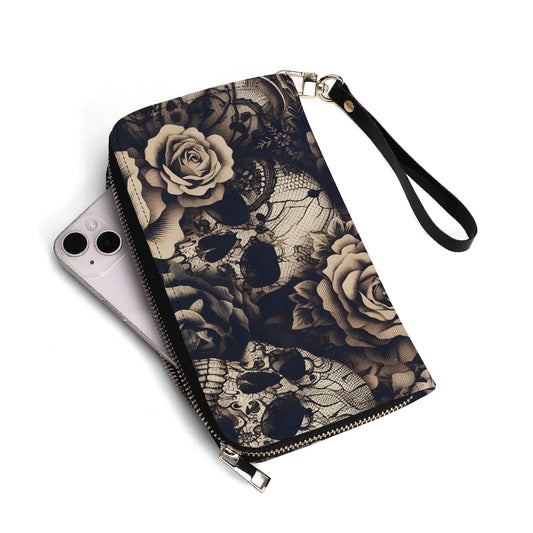 Lace Skulls and Roses Wallet