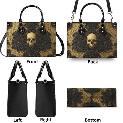 Baroque Damask Skull Handbag
