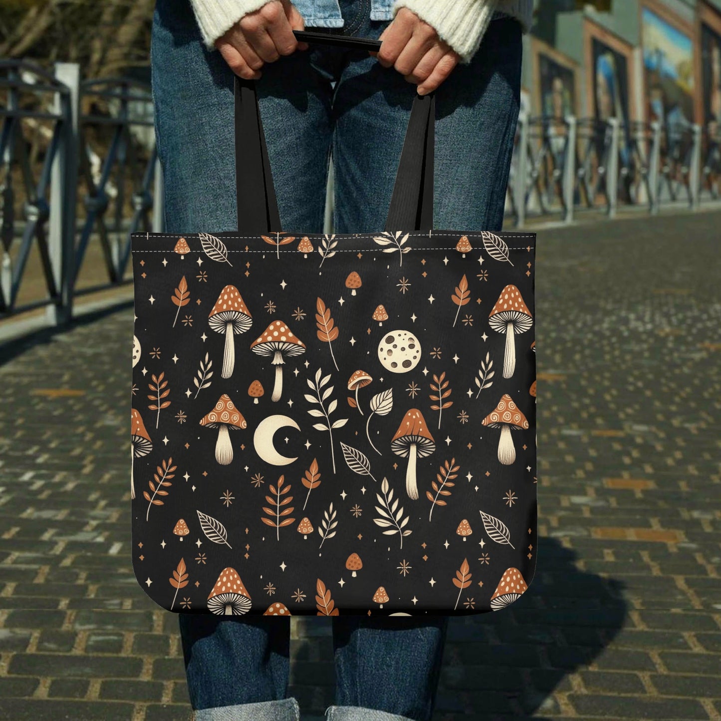 Mushrooms and Moons Tote Bag