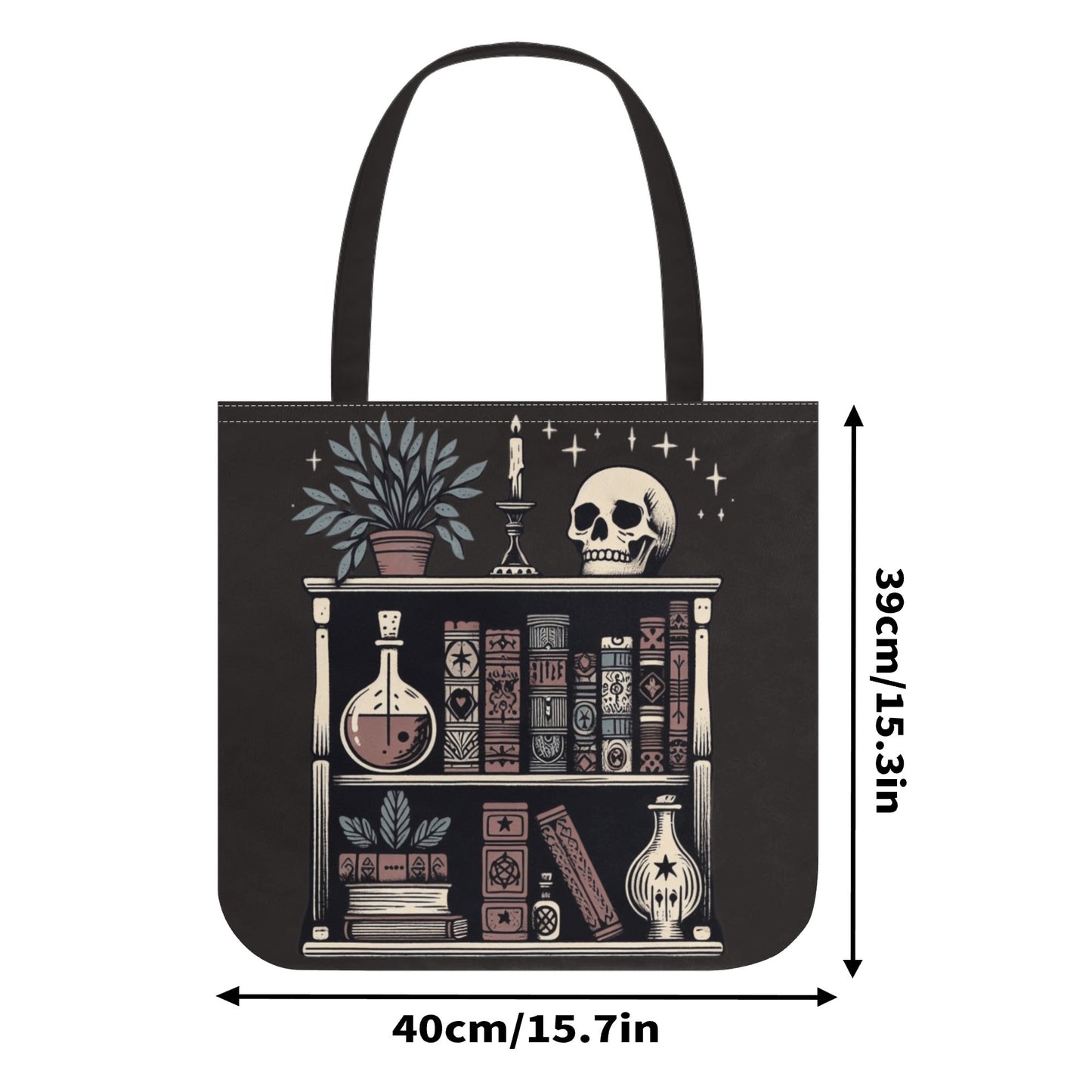 Witchy Bookshelf Tote Bag
