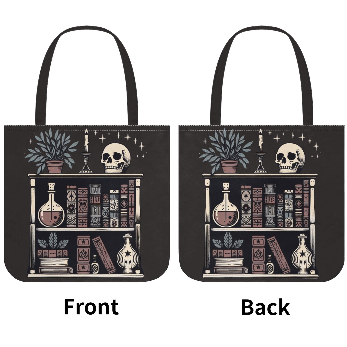 Witchy Bookshelf Tote Bag