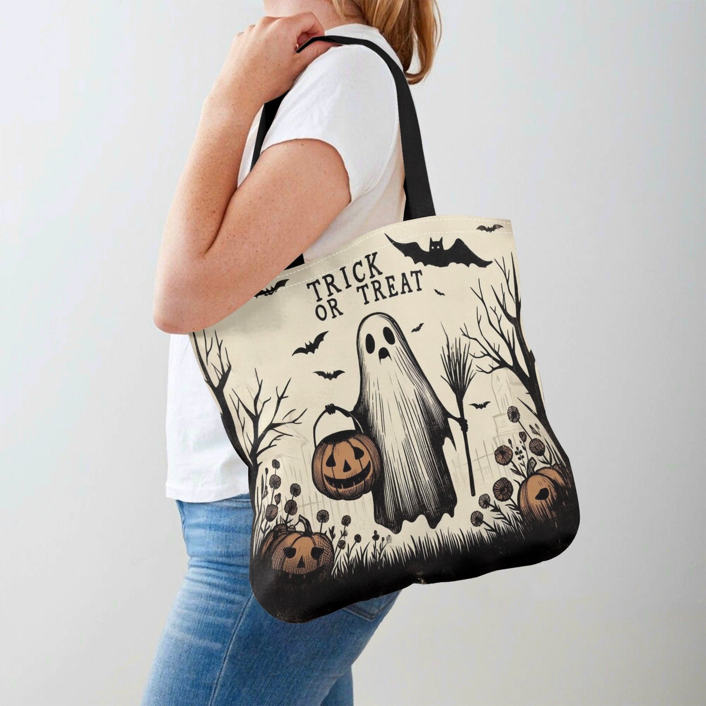 Trick or Treat Ghost Tote Bag