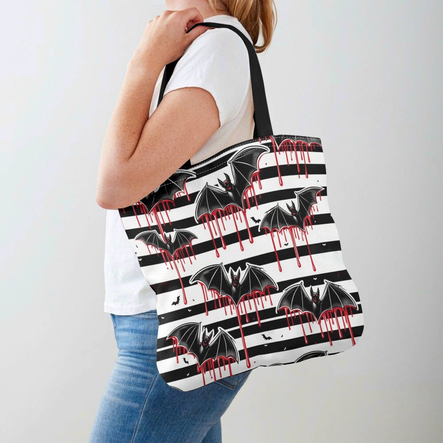Dripping Bats and Stripes Tote Bag