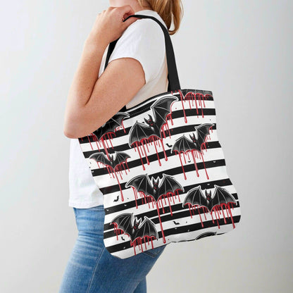 Dripping Bats and Stripes Tote Bag