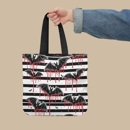 Dripping Bats and Stripes Tote Bag