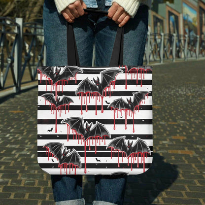 Dripping Bats and Stripes Tote Bag