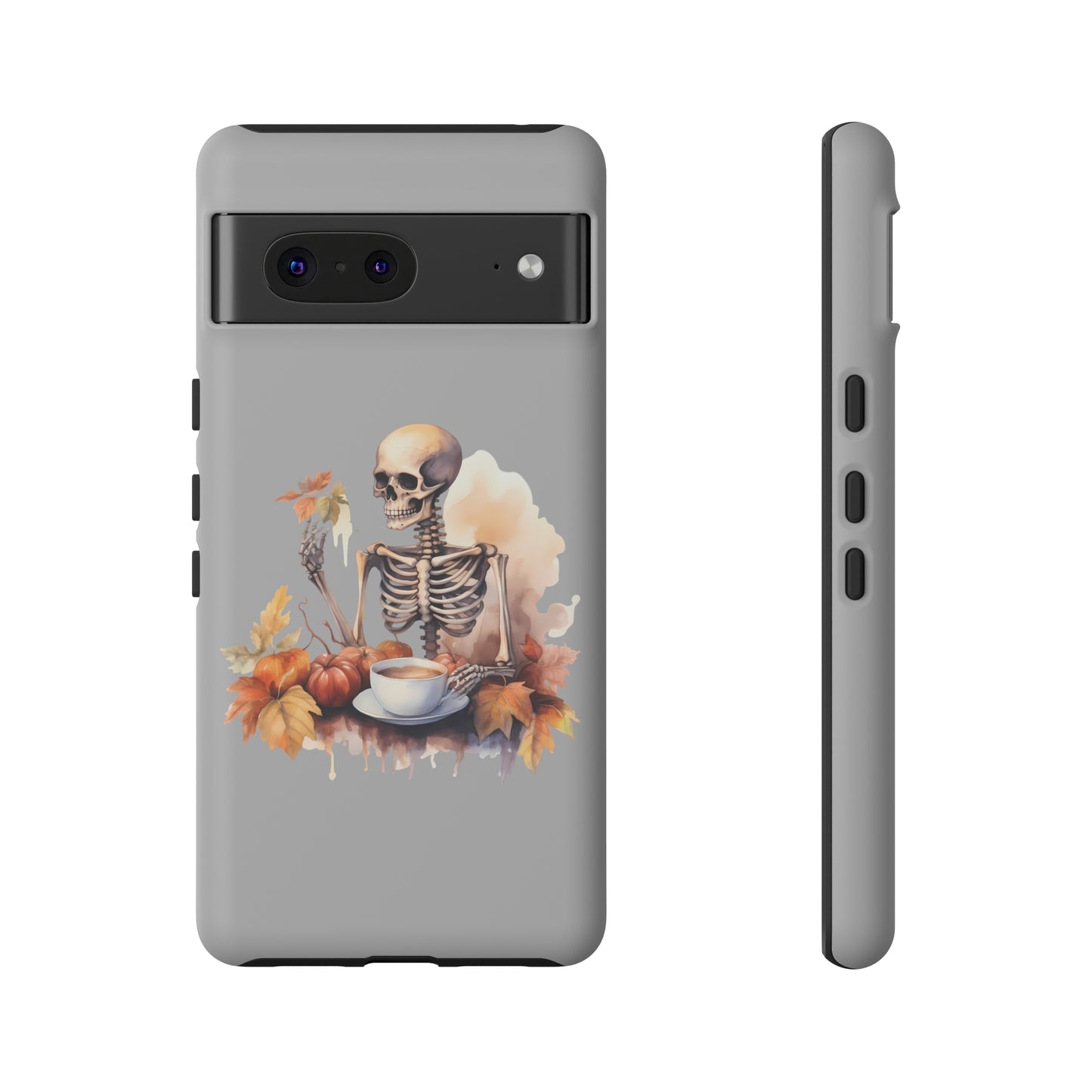 Autumn Skeleton Tough Cases for Samsung iPhone GooglePhone CaseVTZdesignsGoogle Pixel 7MatteAccessoriesautumncoffee