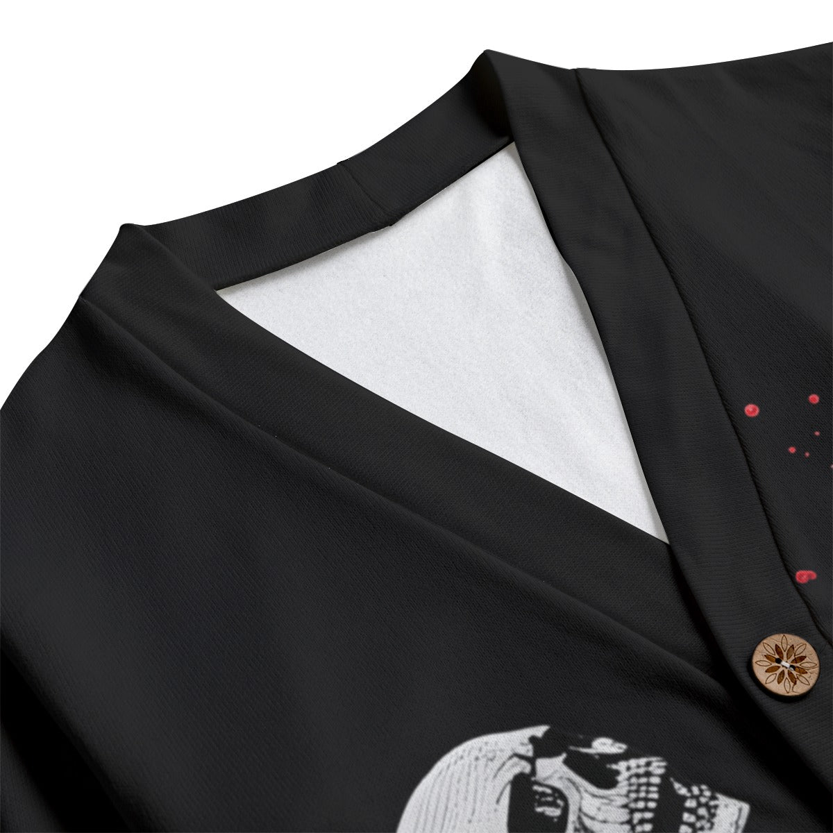 Spooky Skeleton V-neck Button Up Cardigan