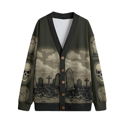 Graveyard V-neck Button Up Cardigan