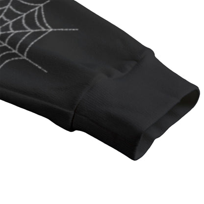 Ravens Moons and Spiderwebs V-neck Button Up Cardigan