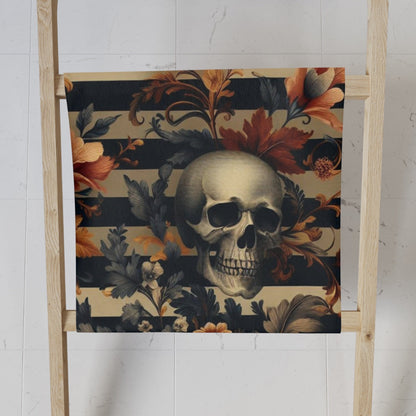 Stripes and Florals With Skull Hand Towel