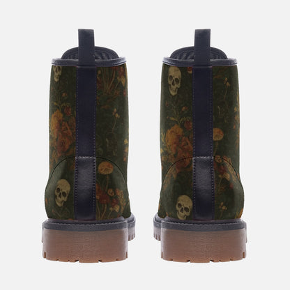 Skulls and Mushrooms Combat Boots