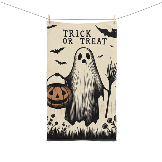 Trick or Treat Ghost Hand Towel