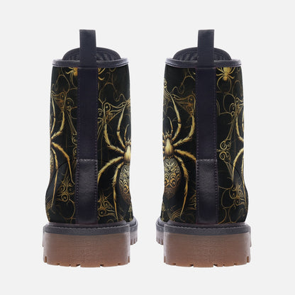 Ornate Spiders and Webs Combat Boots