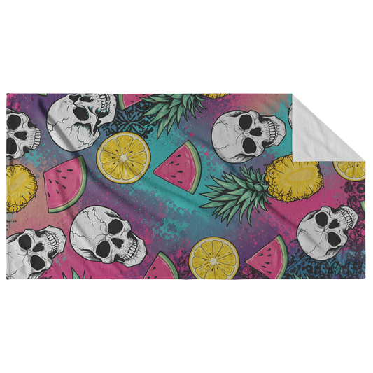 Summer_Fruits_and_Skulls_Beach_Towel_Main_Fold_Horizontal_Mockup.png