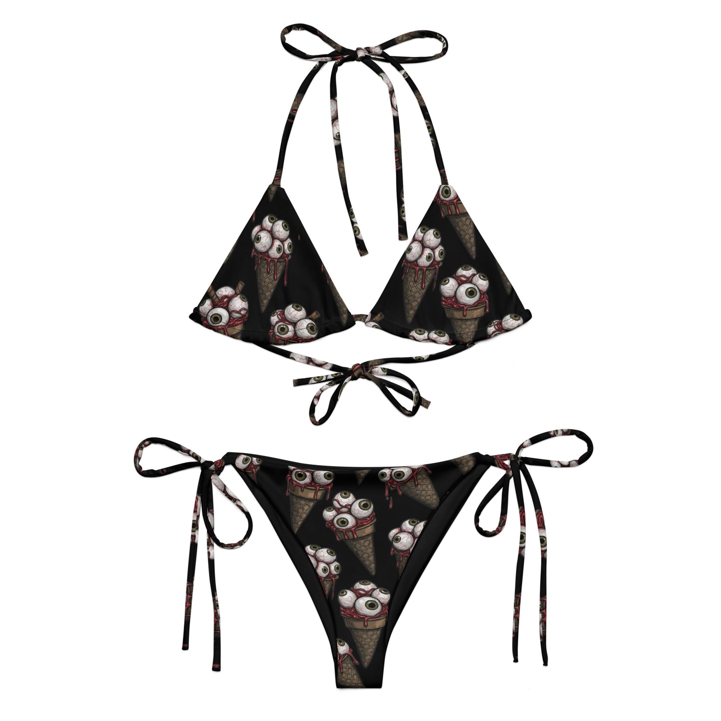 macabre spooky gothic bikini summerween swimwear
