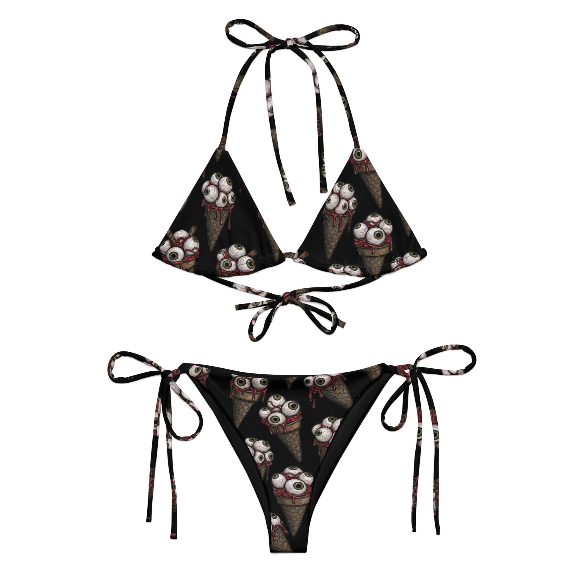macabre spooky gothic bikini summerween swimwear