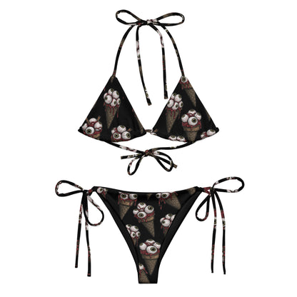 macabre spooky gothic bikini summerween swimwear