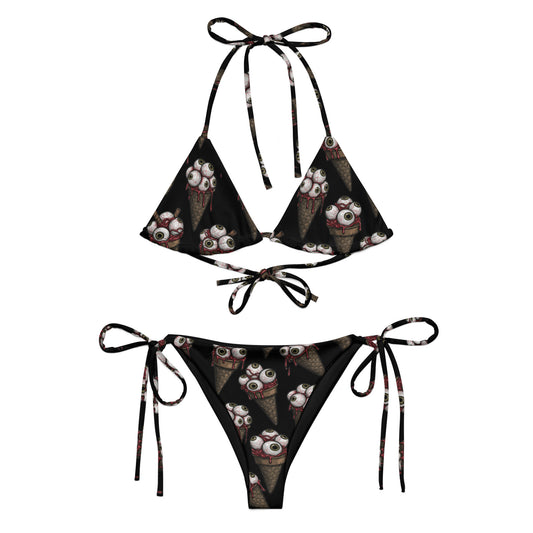 macabre spooky gothic bikini summerween swimwear